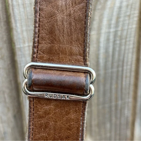 RUDSAK brown leather crossbody bag